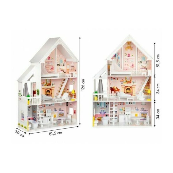 Ecotoys - Casuta pentru papusi XXL din Lemn
