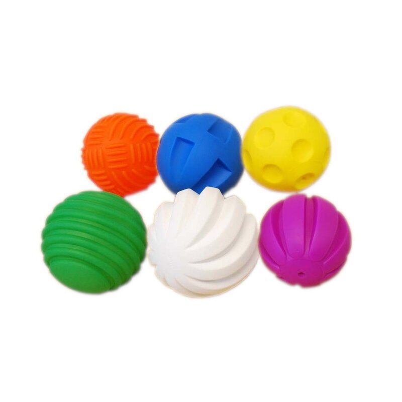 TickiT - Set Mingi tactile 6 buc, Multicolor