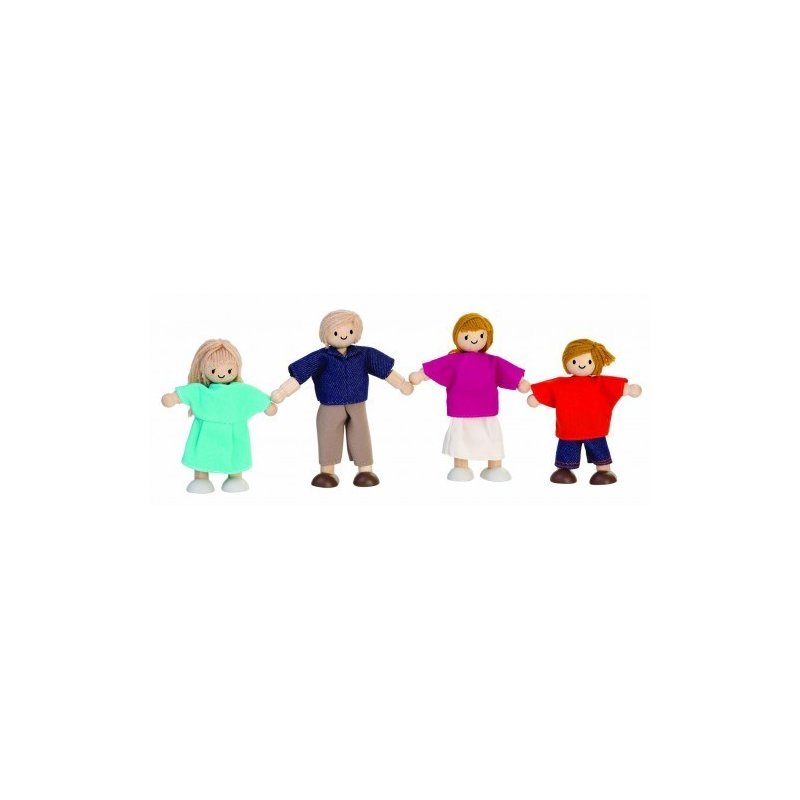 Plan Toys - Familie de papusi , Multicolor
