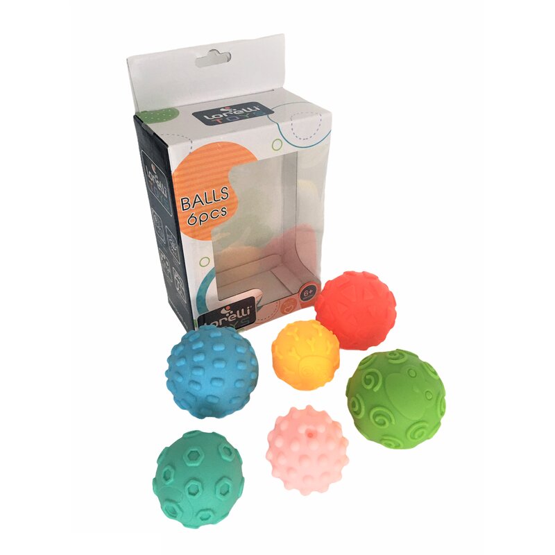 set-6-mingi-senzoriale-penru-bebelusi-multicolor-6-luniplus-multicolor-1539790-4.jpeg Lorelli - Set Mingi senzoriale , Pentru bebelusi , 6 piese, Multicolor
