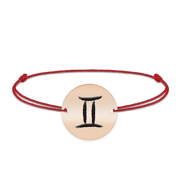 bratara-snur-si-banut-argint-925-placat-cu-aur-roz-personalizat-cu-semn-zodiacal-gemeni-1.jpg Bratara snur si banut argint 925 placat cu aur roz personalizat cu semn zodiacal Gemeni