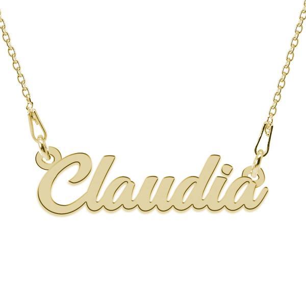 colier-argint-placat-cu-aur-24-karate-nume-claudia-45-cm-1.jpg Colier Argint Placat cu Aur 24 karate, Nume Claudia, 45 cm