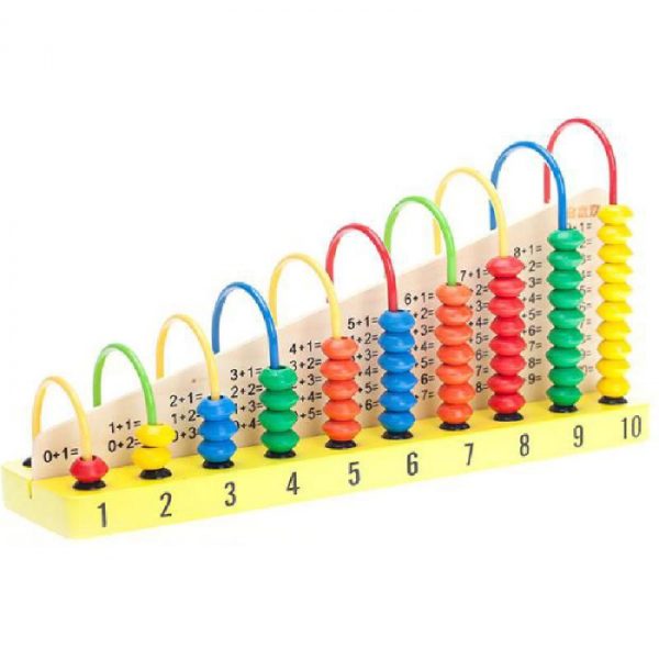 Abac Colorat din Lemn Montessori - Multicolor