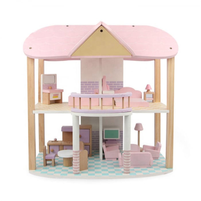 c-sut-de-p-pu-i-roz-cu-dou-nivele-cu-mobilier-roz-din-lemn-pentru-fete-2198-77457934.jpg Casuta de Papusi Roz cu Doua Nivele cu Mobilier Montessori