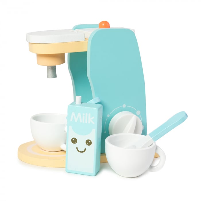 Cafetiera din Lemn cu Accesorii Montessori