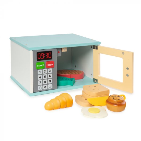 Cuptor cu Microunde din Lemn cu Accesorii Montessori