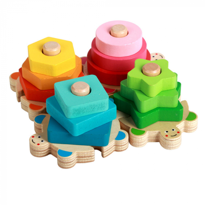 jucarie-din-lemn-potrivire-4-forme-geometrice-9484-3361.jpg Jucarie din Lemn - Broscuta Testoasa - Potrivire si Stivuire 4 Forme