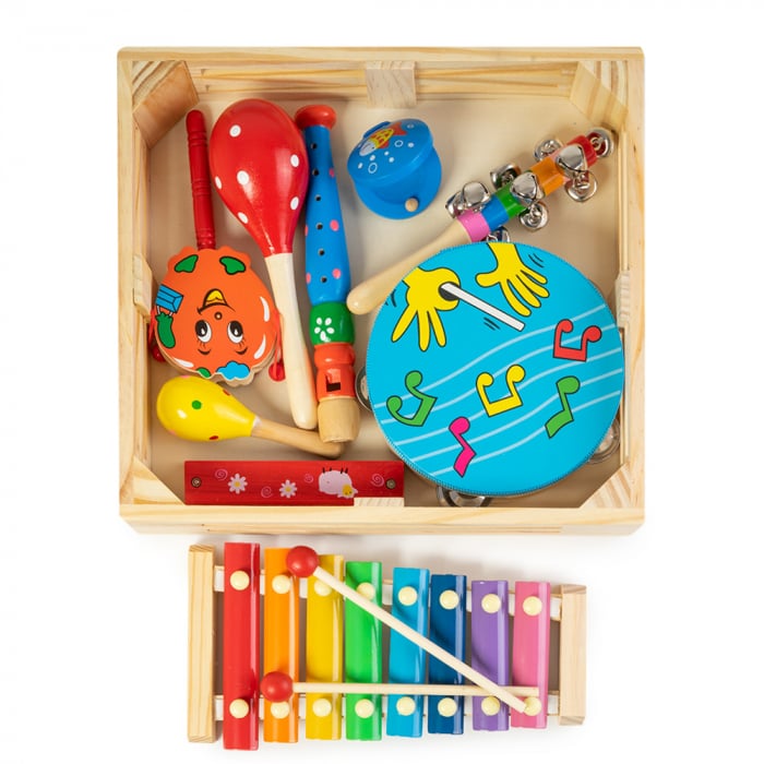 set-9-instrumente-muzicale-in-cutie-din-lemn-9476-2415.jpg Set 9 Instrumente Muzicale in Cutie din Lemn