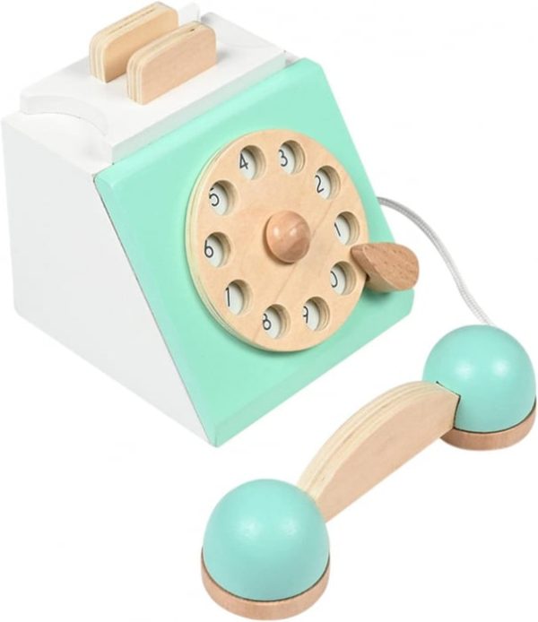 Telefon de Jucarie din Lemn Retro