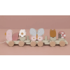 Trenulet din lemn pentru stivuire - Flowers & Butterflies - Little Dutch