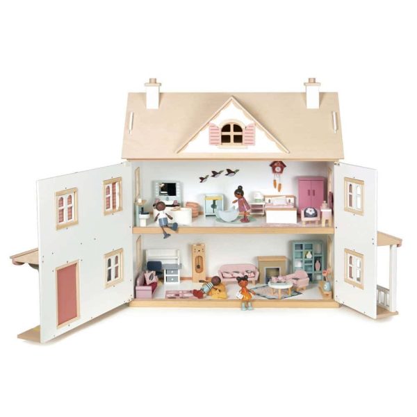 Casuta coloniala de papusi, din lemn premium Humming Bird House - Tender Leaf Toys