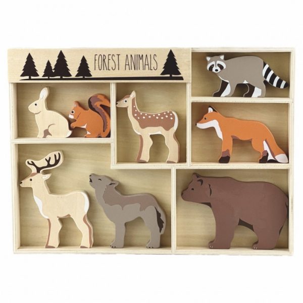 8-animale-de-padure-din-lemn-egmont-toys-869435.jpg Set 8 animale de padure din lemn in cutie compartimentata,30x22x2 cm
