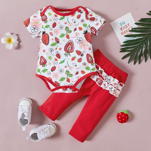 Body-Fetite-Cu-Pantaloni-Rosii-Capsuni-3.jpeg Body Fetite Cu Pantaloni Rosii Capsuni - 9-12 luni