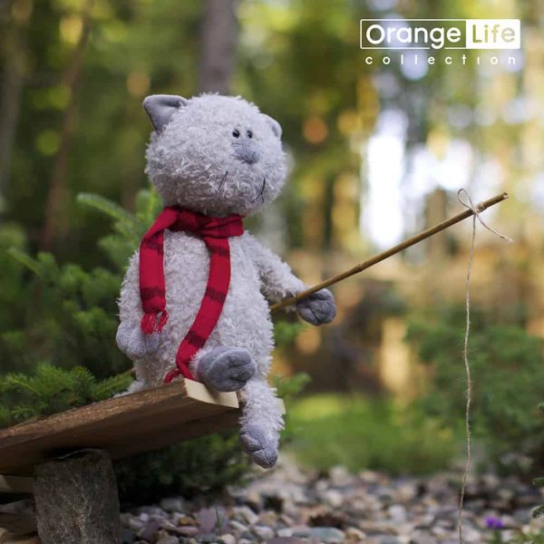 Motan de plus - Buddy the Cat in Scarf 25 - Orange Toys