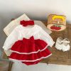 Rochita Fetita Rosie Cu Dantela Alba - 0-3 luni