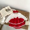 Rochita Fetita Rosie Cu Dantela Alba - 0-3 luni