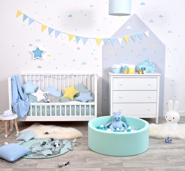 Meowbaby ? Piscina rotunda 90?40 cm cu 300 mingi pentru copii ? Mint