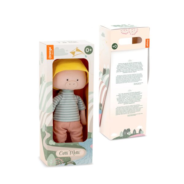 Jucarie textila din bumbac - Nicky the Pig - Orange Toys