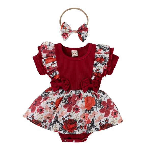 Rochita Body Fetite Visiniu Rosalia - 9-12 luni