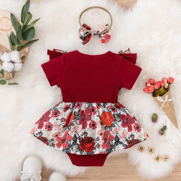 Rochita Body Fetite Visiniu Rosalia - 9-12 luni