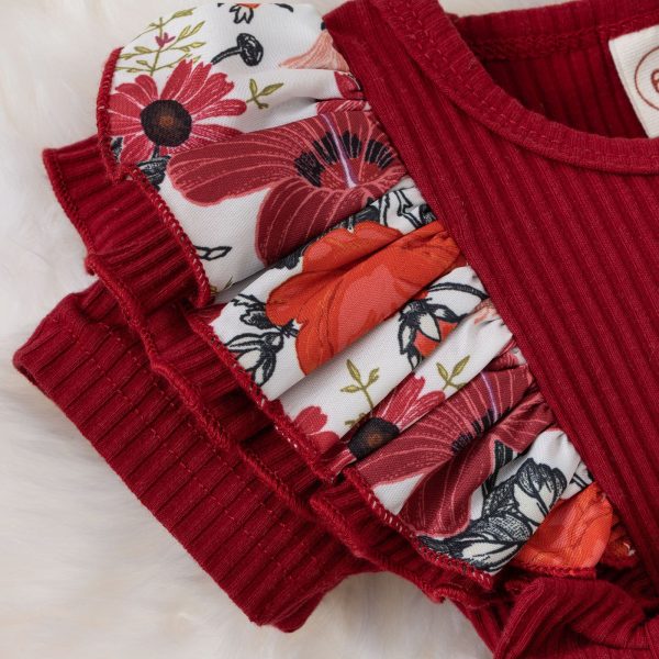 Rochita Body Fetite Visiniu Rosalia - 9-12 luni