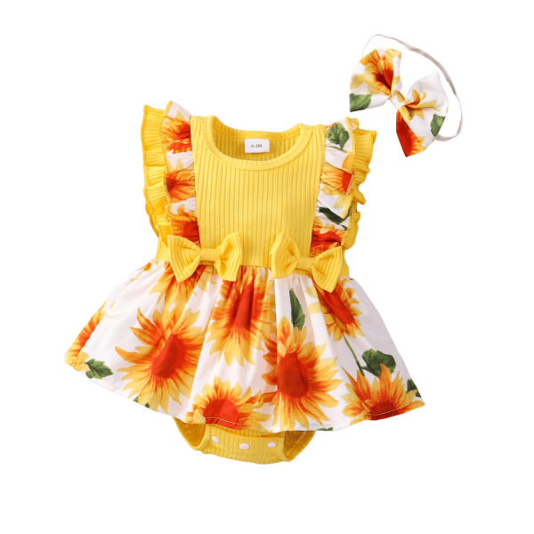 Rochita Body Galben Fetite Adella - 12-18 luni