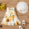 Rochita Fetite Cu Palarie Sunflower - 6-9 luni