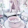 Meowbaby ? Piscina rotunda cu 200 mingi pentru copii ? Light Pink