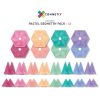 Set de constructie magnetic, piese geometrice, Connetix Magnetic Tiles, Pastel Geometry Pack 40 piese