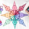 Set de constructie magnetic, piese geometrice, Connetix Magnetic Tiles, Pastel Geometry Pack 40 piese