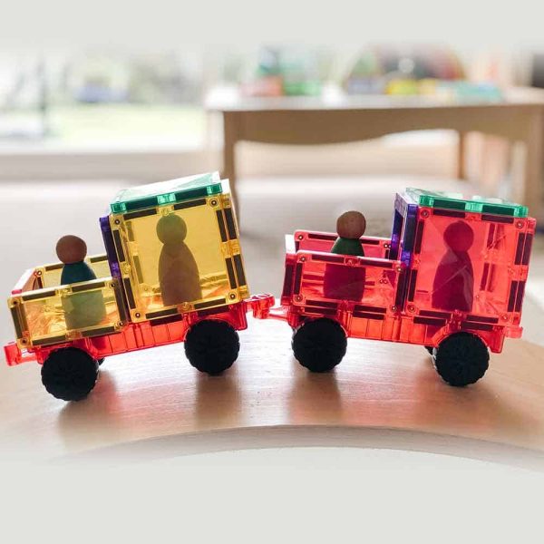 Setdeconstructiemagneticcumasinute_ConnetixMagneticTiles_MotionPack24piese_2.jpg Set de constructie magnetic cu masinute, Connetix Magnetic Tiles, Motion Pack 24 piese