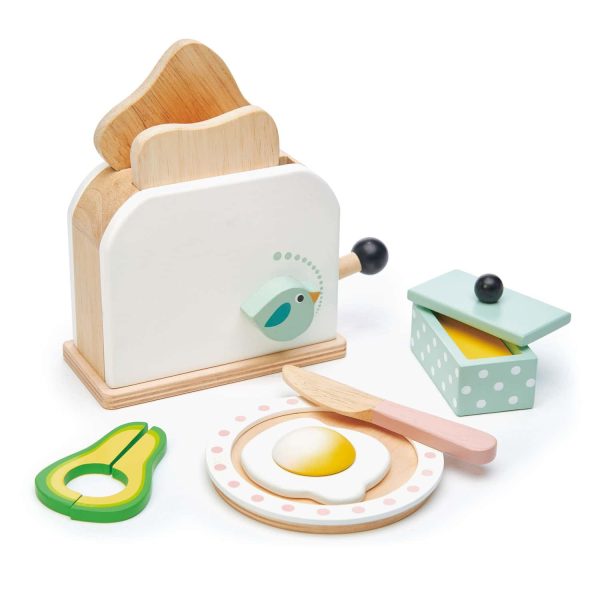 Prajitor de paine - Breakfast toaster - 10 piese - Tender Leaf Toys - TL8226