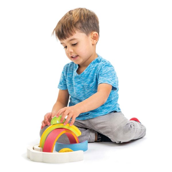 Tender Leaf Toys - Tunelul curcubeu din lemn - Rainbow Tunnel - TL8339