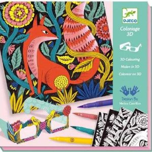 Atelier de colorat 3D Djeco, Fantezie in padure