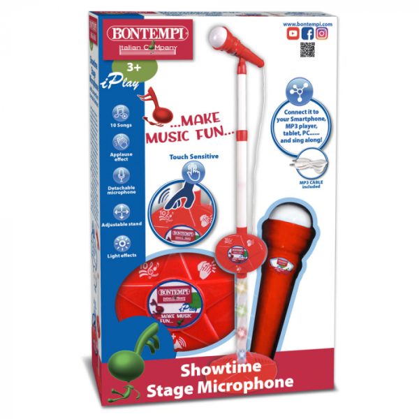 bontempi-micrfon-cu-stativ-rosu-900836.jpg Bontempi micrfon cu stativ rosu