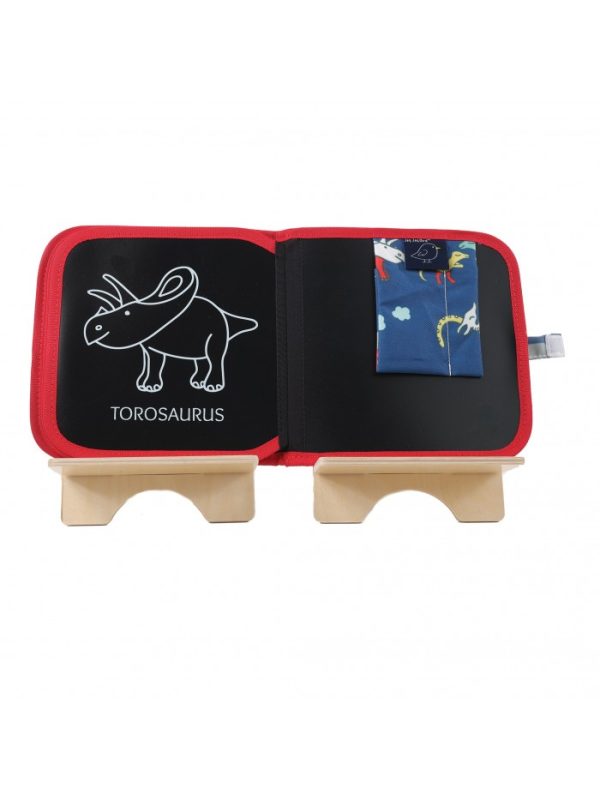 Carte de colorat pentru copii, reutilizabila - Dinozaur- Color It & Go erasable book - Dinosaur