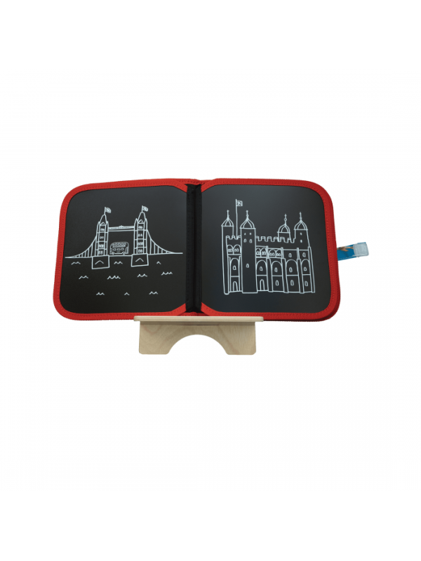 Carte reutilizabila pentru copii, desen/colorat - Colectia "Cities of Wonder" - London