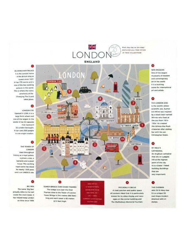 Carte reutilizabila pentru copii, desen/colorat - Colectia "Cities of Wonder" - London