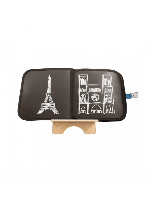 Carte reutilizabila pentru copii, desen/colorat - Colectia "Cities of Wonder" - Paris
