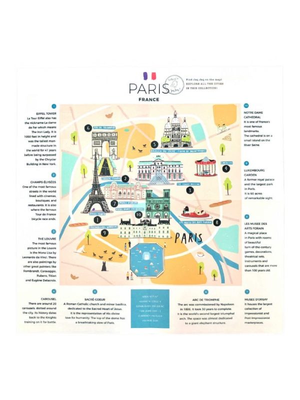 Carte reutilizabila pentru copii, desen/colorat - Colectia "Cities of Wonder" - Paris
