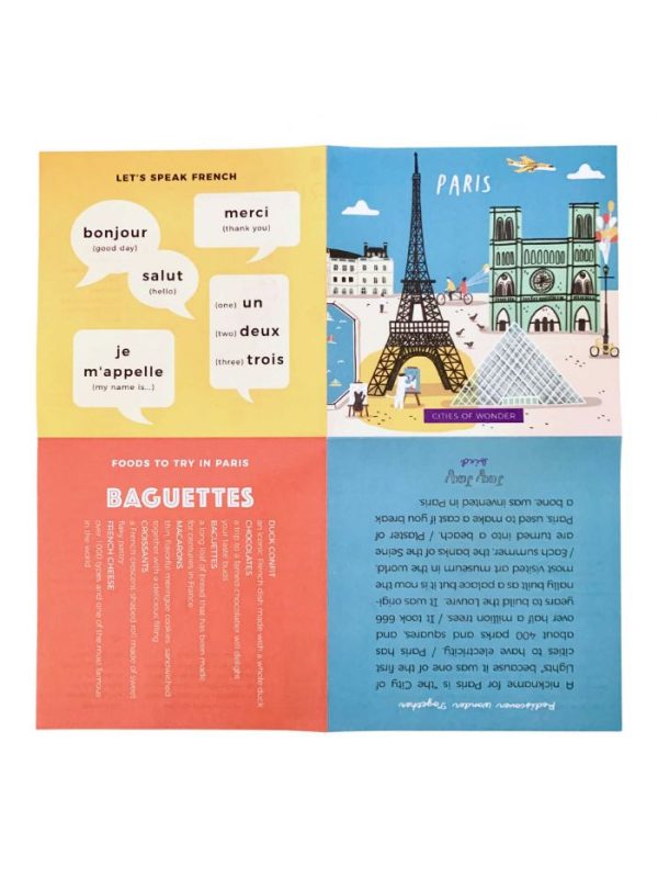 Carte reutilizabila pentru copii, desen/colorat - Colectia "Cities of Wonder" - Paris