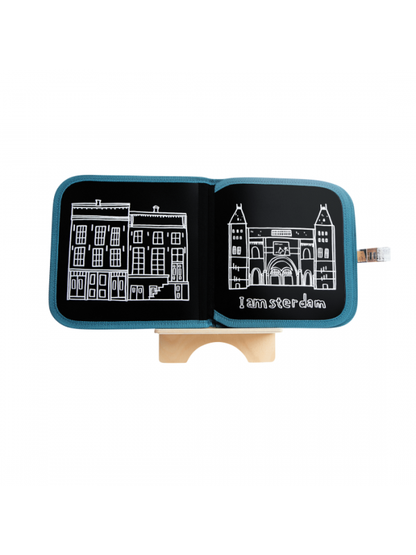 Carte reutilizabila pentru copii, desen- colorat - Colectia 'Cities of Wonder' - Amsterdam