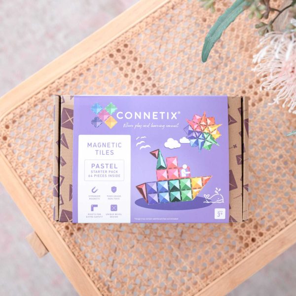 dsc_56561-scaled-1.jpg Set de constructie magnetic, Connetix, Pastel Starter Pack 64 pc