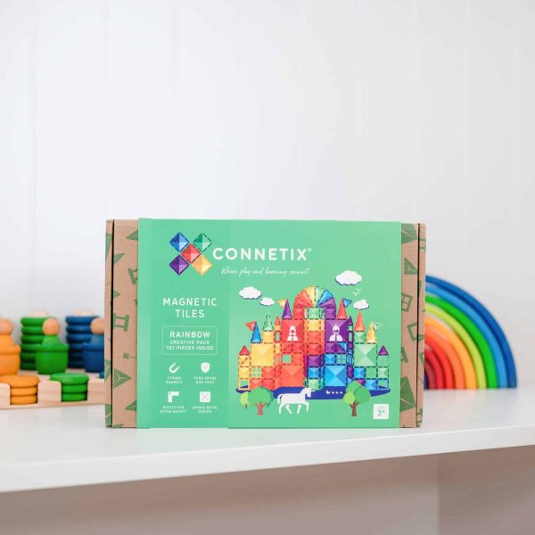 dsc_72671-scaled-1.jpg Set de constructie magnetic, Connetix, Rainbow Creative Pack 102 pc