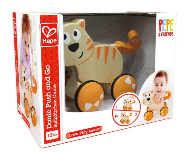 hape-jucarie-de-tragere-pisica-dante-616146.jpg Hape Jucarie de Tragere - Pisica Dante