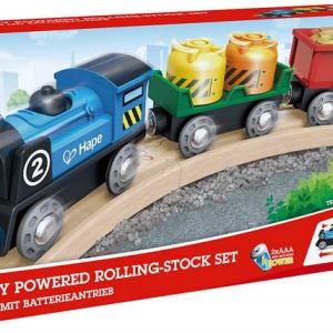 Hape Tren Marfar cu Doua Vagoane