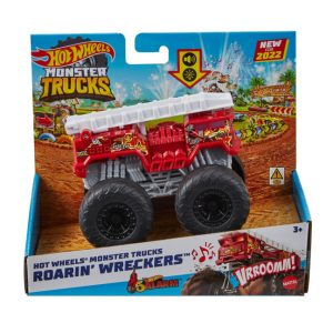 Hot Wheels - Monster Truck Roarin Wreckers 5Alarm cu Functii si Sunete