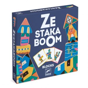 Joc de constructie si echilibru Ze Stakaboom,lemn, 3-6 ani