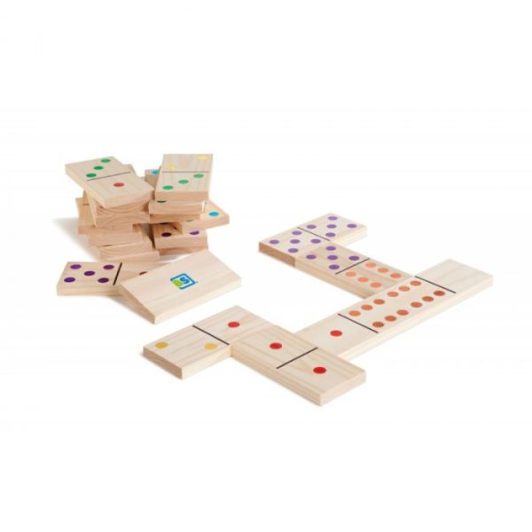 Joc Domino gigant din lemn,natur,+4 ani