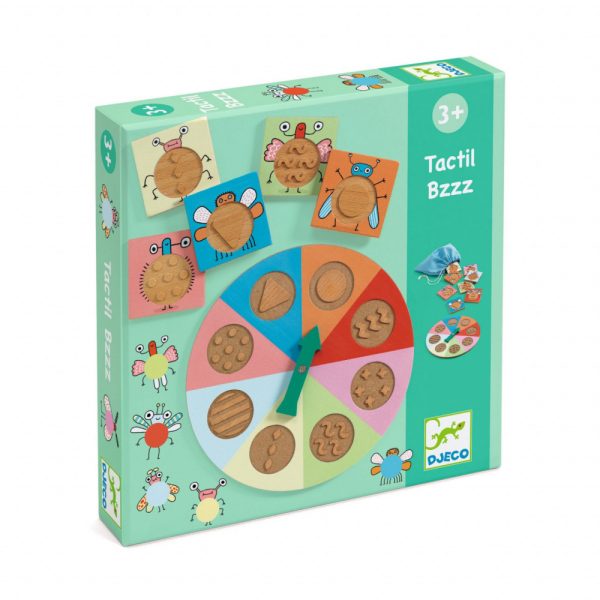joc-tactil-bzzz-djeco-306195.jpg Joc de potrivire si recunoastere senzoriala Tactil Bzzz